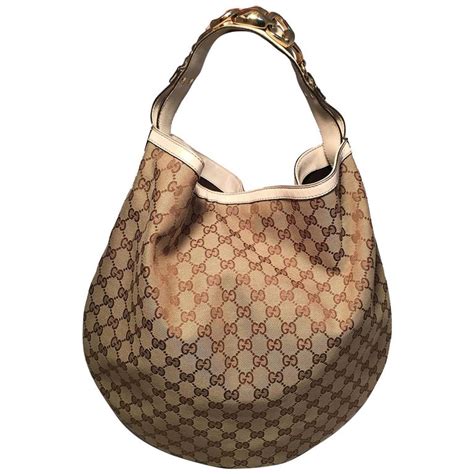 Gucci 124357 Beige GG Hobo Shoulder Bag — Rediscover Vintage